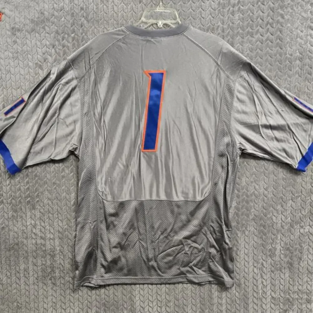 Vintage Boise State Broncos Jersey Mens XL Nike Team NCAA Gray #1‎ Stitched
